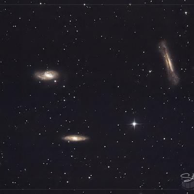 M65, M66, NGC 3628 - Triplet du Lion